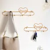 home Key hanger wall holder kitchen umbrella metal heat hooks for bags clothes bathroom key stand wall hanger decorativer 201021