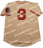 NOWOŚĆ #3 Babe Ruth Boston Jersey Mens Womens Youth All Stitched Custom Baseball Jerseys Cream S-xxxl