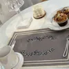 2022ファッションテーブルマットデザイナーレストランの装飾コットンリネンラグジュアリー模倣水装飾マットアンチフォーリングテーブルクロス22031865729345