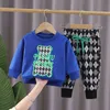 Kleine en middelgrote kinderen van de vrijetijdssport voor kinderen voor kinderen voor kinderkleding voor heren en dames in de lente trui suite net Red Bear-pullover