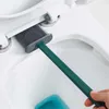 Bathroom Toilet Brush No Dead Ends Cleaning Silicone Soft TPR Head Water Leak Proof with Base Modern WC Accessories 220511