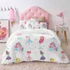 Adorável Conjunto de roupas de cama para crianças princesas 150x200 Castle Toupet Capa Cama de travesseiros para meninas Twin Size single Quilt 200x200