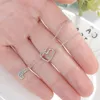 Pendant Necklaces Silver Color Light Luxury Zircon Heart Drop Necklace For Women Fashion Simple Wedding Jewelry GiftsPendant