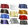 Travesseiro de travesseiro juwensilk 58x70cm Múltiplas cores Casas de seda de seda gelo Casos de cama de cetim de rosto duplo para setpillow