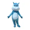 Halloween Blue Hippo Mascot Costume Top quality Cartoon Anime theme character Adults Size Christmas Carnival Birthday Party Outdoor Outfit