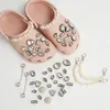 Bling Croc Accessoires Metalen Ketting Gesp Charms Designer Strass Schoen Decoraties JIBZ Merk Leuke Voor Kinderen 220720