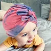 Turban-Hüte für Neugeborene, Mädchen und Jungen, elastisch, weich, niedlich, Batik-Kappe, Indiens Hut, modische Baby-Mütze mit Schleife, Kinder-Kappe, Pografie-Requisiten, Geschenk