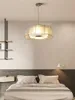 Lampes suspendues tissu japonais double cercle lumières chambre étude moderne salon design restaurant éclairage suspendu
