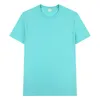 T-shirts pour hommes 180g coton peigné à manches courtes en vrac hommes et femmes col rond couleur unie t-shirt surdimensionné t-shirt chemises pour hommes