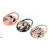 UPS DIY Sublimation Phone Holders Favor Zinc Alloy Round party favor Smartphone Brackets Heat Transfer Coating Finger Stand GWA13092