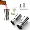 Kitchen Tools Stainless Steel Cocktail Shaker Measure Cup Double Head Wine Measuring Device 15 / 30ml C0412