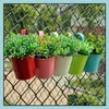 Planters Pots Garden Supplies Patio Lawn Home Ll Hanging Flower Pot Hook Wall Iron Flowers Holder Balcony Ga Dhirn
