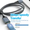 1M 2M 3M 5M USB3.0 محولات التمديد كابلات الذكور إلى الإناث شحن كابل البيانات المضفر