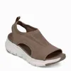 Tvättbara sportsandaler Ortopediska sommar Slingback Slide Women Platform Soft Wedges Shoes Casual Footwear bekväma pusandaler 302