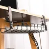 Haken Schienen Schreibtisch Kabel unter Management Draht Organizer Tablett Rack Kabel Aufbewahrungskorb für Halter Regal Metallbox Home Cabinet UndershelfHoo
