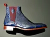 Men Fashion Luxury Fudice Toe Thelsea Boots Snake Snake مريح في الكاحل سحاب الذكور الحذاء غير الرسمي NE006 220813