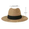 해변 모자 파나마 와이드 브림 밀 짚 모자 파티 호의 순수한 컬러 썬 스크린 모자 여름 일광욕 여행 야외 모자 T9i001846