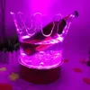 Nuovo LED Crown LED ricaricabile Ice Berish Holder a LED Bar Reolier Container Acrilico trasparente Vino di champagne Vino Gerva Canna 284R284R