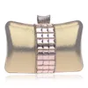 Evening Bags Simple Design Metal Diamonds Black/Gold/Silver Chain Shoulder Day Clutches Purse Bag YM1024Evening