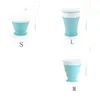 Drinkware Mugs Silicone Folding Travel Outdoor Portable Telescop Bowl Cup With Lid Tea Filter Straw Kettle Cup