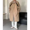 Men's Trenchcoat Windbreaker Mid Long Handsome Autumn Casual Outfit L220725
