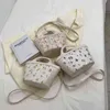 Bolsos de noche 2022 Diseñador de moda de lujo de verano Marca Pequeña tela jacquard Costura Pu Bolsos y monederos para mujer Crossbody femenino 220428