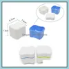 Bentje Box Retainer Inlign Bath met Basket Dental False Tanden Opbergdozen Blauw / Groen / Kleuren Drop Levering 2021 Bins Home Organisatie