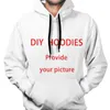 DIY Custom 3D printing Hoodies Create Design P o You Want Pattern Personalized Customized Sweatshirts 220714