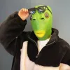 Yenilik Oyunları Cadılar Bayramı Karnaval Partisi Komik Yeşil Balık Baş Maskesi Pratik Şakalar Cosplay Greenhead Hayvan Lateks Yüz Masquerade Toptan