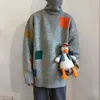 Męskie swetry Turtleeck SWEATK MĘŻCZYZNA JUDIA Zimowa Zagężeni na dzianinę Koreańską modę Los Lazy Clothing Ins Skoczkowie dla menurzy