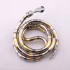 Nxy Cockrings Metal Snake Shape Male 90cm Penis Cock Ring Sex Toys for Men Delay Ejaculation Cockring Cage Chastity Bondage Adult Game 220108