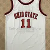 Sjzl98 # 11 Jerry Lucas Ohio state Maglia da basket Curtis Throwback Custom Retro Sports Fan Apparel Jersey