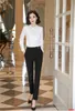 Women's Blouses & Shirts Fashion Women & Long Sleeve Work Wear Clothes Office Ladies 2 Piece Pant And Top Sets YellowWomen's