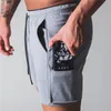 Summer Running Shorts Men Letter Print Elastic Waist Jogging Gym Fitness Quick Dry Training Casual Pants Male 220614