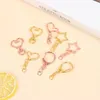 Keychains 10 stcs/lot hart metalen swivel Lobster Clasp Snap Hook Key Ring Dog Diy maken Keychain sieraden Accessoires ENEK22