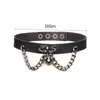 Chokers Harajuku Black Pu lederen choker ketting voor vrouwelijke mannen punk hart meisjes gotische slot chocking necklacechokers