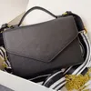 fashion 2023 monochrome womens saffiano leather bag shoulder crossbody bags quality high genuine leather purse