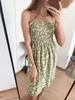 45 Color Summer Strapless Pleated Women Chiffon Dresses Female High Waist Strap Mini Dress Mujer Vestidos Drop 220520