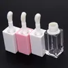 5ml Square Clear Lip Gloss Różdżka Rury Refillable Butelka Duży Pędzel Plastikowy Różowy Biały Czarny Pokrywa Pusta Fundacja Makeup Fundacja Cieczy Szminka Kosmetyczna Opakowanie Pojemnik