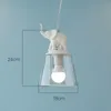 Lampade a sospensione Luci a LED a soffitto nordiche Resina Elefante Deco Illuminazione in attesa Soggiorno Lampada a sospensione per bambiniPendente