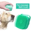 Banyo köpek tımar köpek banyosu fırça masaj eldivenleri kediler için şampuan kutusu ile evcil hayvan aksesuarları ile yumuşak güvenlik silikon tarak too2993963