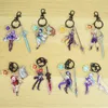 Keychains Keyring Genshin Impact KeyChain Figure Cosplay Kamisato Yoimiya Raiden Shogun Key Ring Fans Collection Gift Keychains Forb22