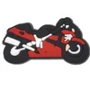 Ny motorcykel Croc Shoe Charms PVC Cartoon Shoecharms spänne mode sko tillbehör