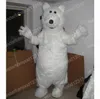 Costumes de mascotte d'ours polaire de Noël Costume de personnage de dessin animé de haute qualité Costume Halloween Fête à thème en plein air Adultes Robe unisexe
