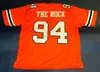 CHEAP CUSTOM # 94 DWAYNE JOHNSON HURRICANES JERSEY THE ROCK BALLERS ORANGE ou personnalisé avec n'importe quel nom ou numéro de maillot