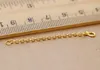 Chains Real Pure 999 24K Yellow Gold Chain Lucky Width 2mm Rolo Cable Link Extension For Necklace Bracelet 2cm-9cmChains