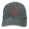 Berets Knights Templar Seal Symbol Dorosłych Denim Słońce Kapelusz Klasyczny Vintage Regulowany Kap