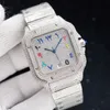 Мужские дизайнерские часы с бриллиантами Автоматические механические 40 мм с сапфировым стеклом Деловые женские наручные часы Высококачественный ремень из нержавеющей стали Montre de Luxe