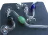 Tuyau de brûleur à mazout en verre serpentin coloré plié, tuyaux d'eau portables, bol épais en Pyrex, plate-forme ronde de petit pot, barboteur en verre, clou de tabac