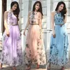 Womens Summer Long Beach Dresses Ladies Boho Floral Print Chiffon Dress Strap Loose Women Clothing for summer 220516